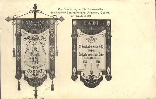 Gross Flottbek Bannerweihe des Arbeiter Gesangs Vereins 1911 / Hamburg /Hamburg Stadtkreis