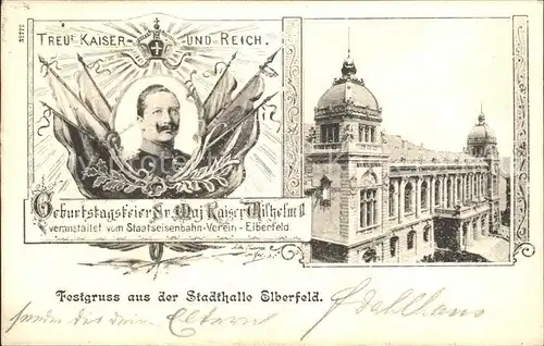 Elberfeld Wuppertal Geburtstagsfeier Kaiser Wilhelm II. / Wuppertal /Wuppertal Stadtkreis