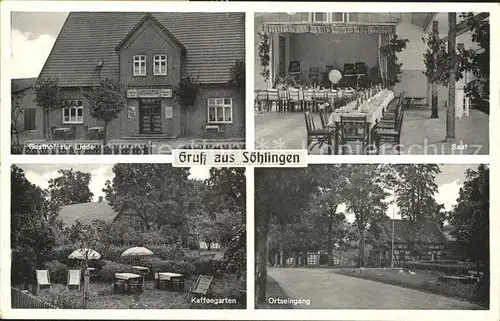 Soehlingen Gasthof Zur Linde Kaffeegarten Ortseingang Saal / Hemslingen /Rotenburg LKR