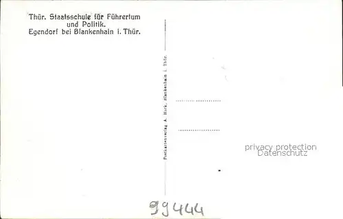Blankenhain Thueringen Egendorf Thueringer Staatsschule fuer Fuehrertum und Politik / Blankenhain Thueringen /Weimarer Land LKR