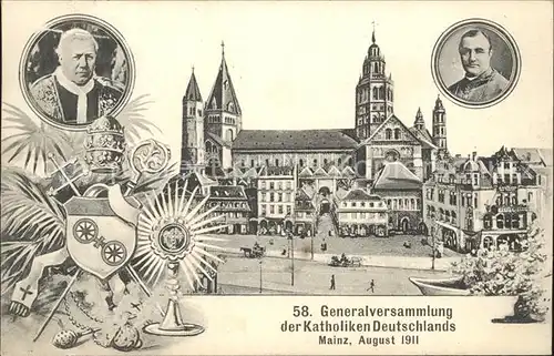 Mainz Rhein 58. Generalversammlung der Katholiken Deutschlands / Mainz Rhein /Mainz Stadtkreis