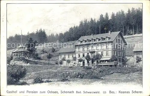 Schonach Schwarzwald Gasthof Pension zum Ochsen / Schonach im Schwarzwald /Schwarzwald-Baar-Kreis LKR