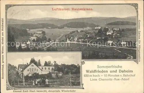 Rautenkranz Vogtland Sommerfrische Waldfrieden und Daheim / Morgenroethe-Rautenkranz /Vogtlandkreis LKR