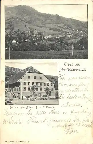 Simonswald Gasthaus zum Baeren / Simonswald /Emmendingen LKR