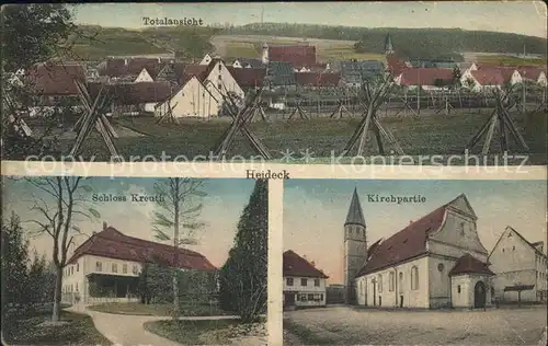 Heideck Kirchpartie Schloss Kreuth Totalansicht / Heideck /Roth LKR