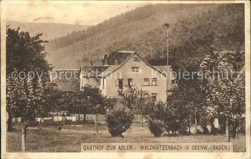 Waldkatzenbach Gasthof Zum Adler / Waldbrunn /Neckar-Odenwald-Kreis LKR