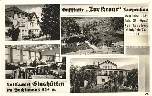 Glashuetten Taunus Gaststaette Zur Krone / Glashuetten /Hochtaunuskreis LKR