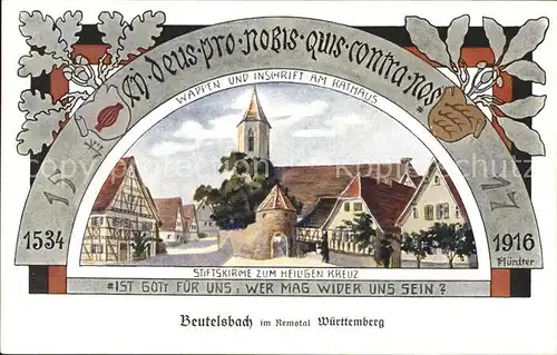 Beutelsbach Weinstadt Stiftskirche Zum Heiligen Kreuz / Weinstadt /Rems-Murr-Kreis LKR