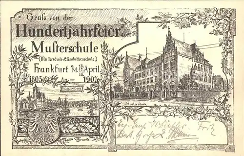 Frankfurt Main Hundertjahrfeier der Musterschule / Frankfurt am Main /Frankfurt Main Stadtkreis