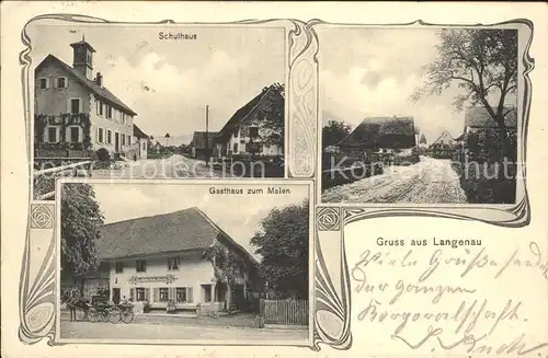 Langenau Wuerttemberg Gasthaus zum Maien Schulhaus / Langenau /Alb-Donau-Kreis LKR