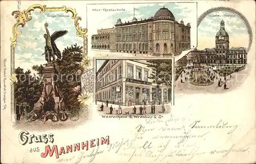 Mannheim Ober Realschule Krieger Denkmal ParADEPLATZ / Mannheim /Mannheim Stadtkreis