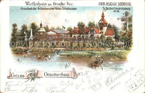 Schoenhausen Mecklenburg Wirtshaus am Oranke See / Schoenhausen Mecklenburg /Mecklenburg-Strelitz LKR