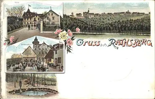 Rathsberg Hotel zur schoenen Aussicht Gartenrestaurant Quellengebiet / Marloffstein /Erlangen-Hoechstadt LKR