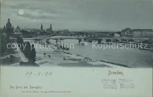 Dresden Bord Dampfer Kat. Dresden Elbe