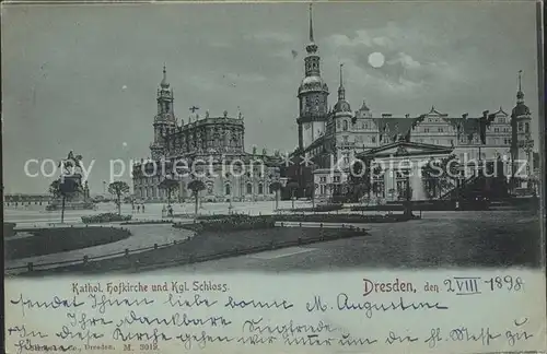 Dresden Hofkirche Koenigliches Schloss Kat. Dresden Elbe