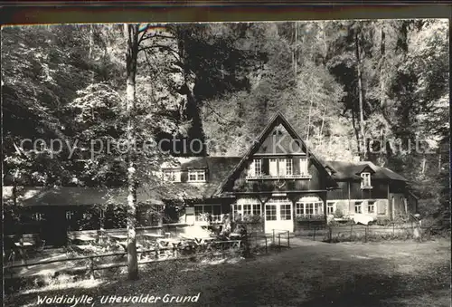 Rathen Saechsische Schweiz Uttewalder Grund Kat. Rathen Sachsen