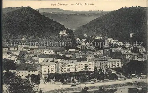 Bad Schandau Blick auf Schandau Kat. Bad Schandau