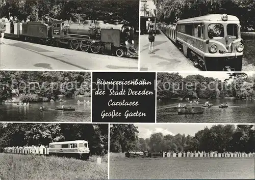 Dresden Pioniereisenbahn Carolasee Grosser Garten Kat. Dresden Elbe
