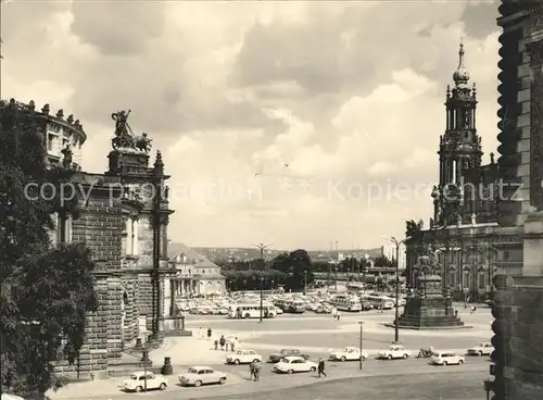 Dresden Am Theater Platz Kat. Dresden Elbe