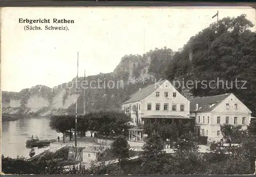 Rathen Saechsische Schweiz Erbgericht Gasthaus  Kat. Rathen Sachsen