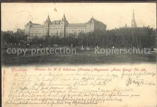 Dresden Kaserne Schuetzen Regiments Prinz Georg Nr 108 Kat. Dresden Elbe