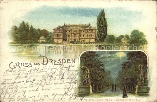Dresden Herkules Allee Grossen Garten  Kat. Dresden Elbe