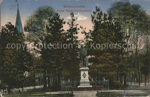 Wilhelmshaven Prinz Adalbert  Denkmal Kat. Wilhelmshaven