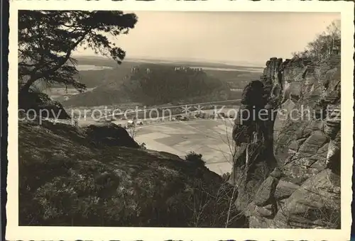 Lilienstein Koenigstein Festung Kat. Bad Schandau