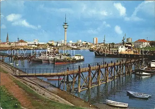 Bremerhaven Geestemuendung Radarturm  Kat. Bremerhaven