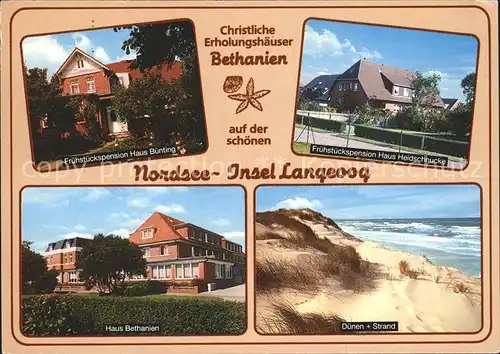 Langeoog Nordseebad Christliche Erholungsheim Bethanien Haus Buenting Heischnucke  Kat. Langeoog