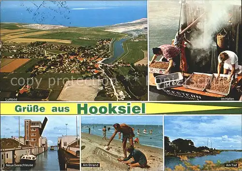 Hooksiel Nordseebad Hafen Tief Strand Seeschleuse  Kat. Wangerland