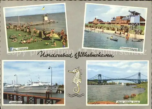 Wilhelmshaven Strand Promenade Kaiser Wilhelm Bruecke Schnellboote Kat. Wilhelmshaven
