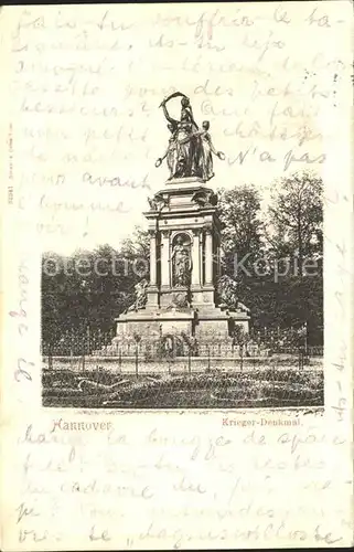Hannover Krieger Denkmal Kat. Hannover