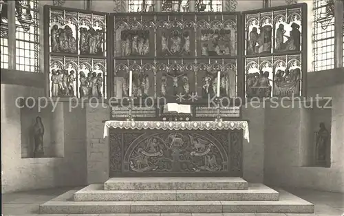 Burg Fehmarn Hauptaltar in der St Nikolai Kirche Kat. Fehmarn