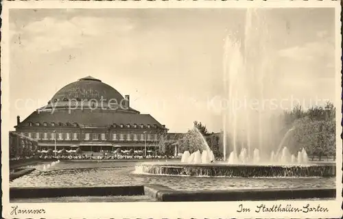 Hannover Stadthalle Garten Fontaene Kat. Hannover