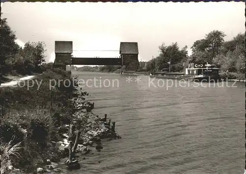 Garbsen Bruecke Frachtschiff Kat. Garbsen