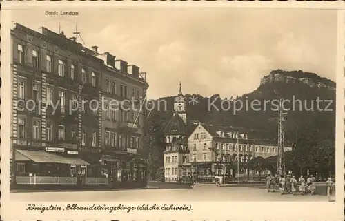 Koenigstein Saechsische Schweiz Elbsandsteingebierge  Kat. Koenigstein Saechsische Schweiz