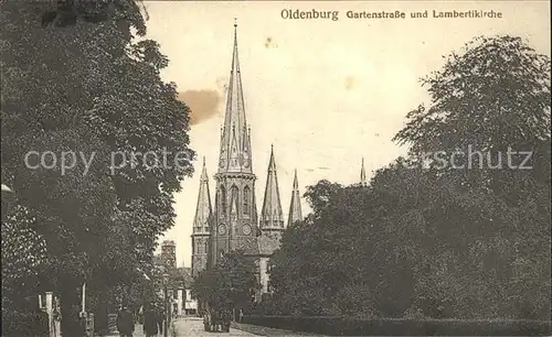 Oldenburg Niedersachsen Gartenstrasse Lambertikirche Kat. Oldenburg (Oldenburg)