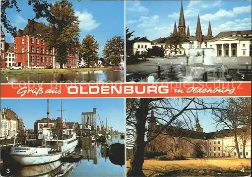 Oldenburg Niedersachsen Hauptpost Schlossplatz Hafen Kat. Oldenburg (Oldenburg)