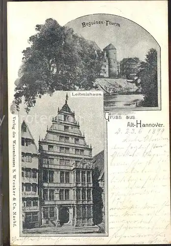 Hannover Beguinen  Turm Leibnizhaus Kat. Hannover