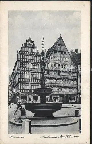 Hannover Markt mit alten Haeusern Kat. Hannover