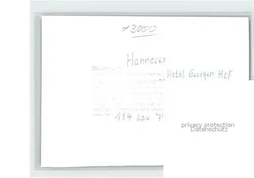Hannover Hotel Georgen Hof Kat. Hannover