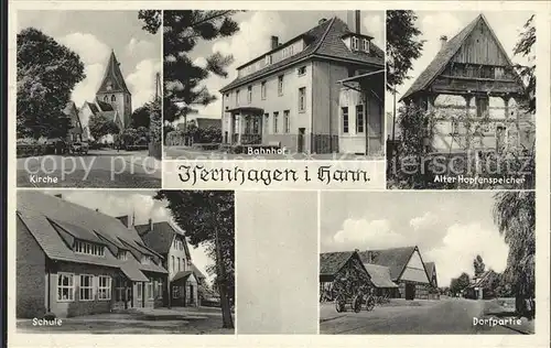 Isernhagen Bahnhof Kirche Schule Kat. Isernhagen