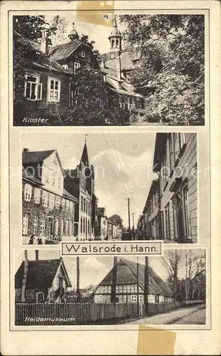 Walsrode Lueneburger Heide Kloster Langestrasse mit Rathaus Heidemuseum Kat. Walsrode