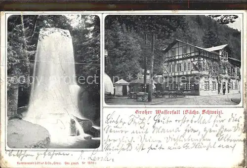 Schandau Bad Grosser Wasserfall Kat. Bad Schandau