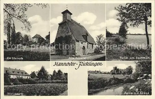 Ricklingen Fischteich Edelhofe Alte Kapelle Kat. Hannover