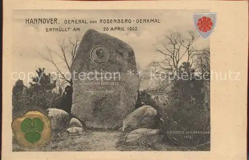 Hannover General von Rosenberg  Denkmal Kat. Hannover