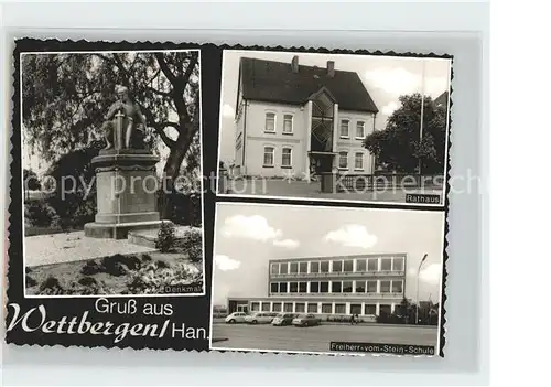 Wettbergen Denkmal Freiherr von Stein Schule Rathaus Kat. Hannover