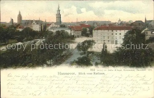 Hannover Blick vom Rathaus Kat. Hannover