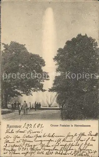 Herrenhausen Hannover Grosse Fontaine Kat. Hannover